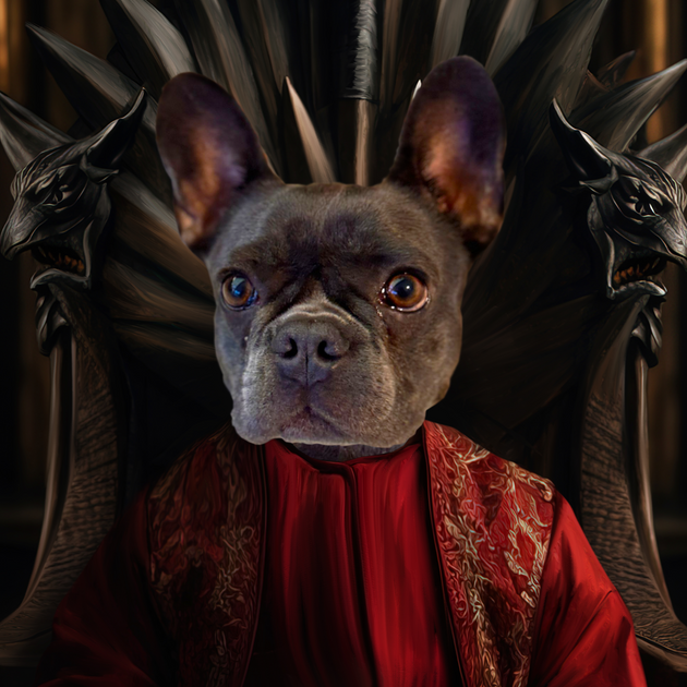 Thrones and Tails: Custom Game of Thrones Pet Portrait - Enter the Realm of Furry Thrones!