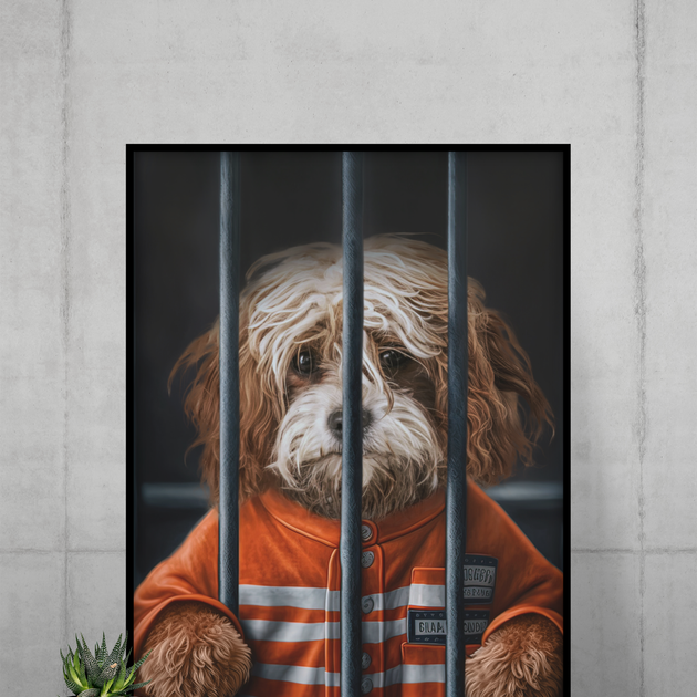 Rogue Rascals: Custom Jail Inmate Pet Portrait