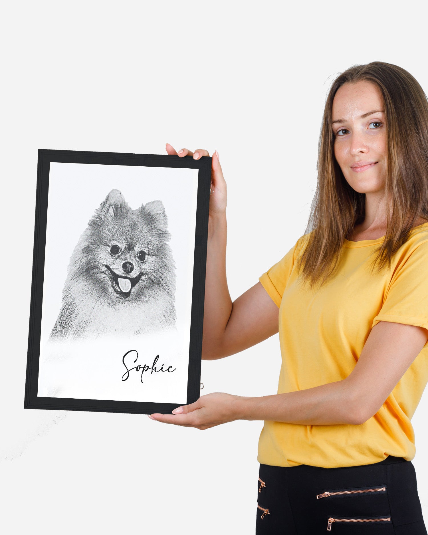 Charcoal Art : Personalised Pet Portrait Dog or Cat - Artistry Unleashed with Your Furry Friend's Name!