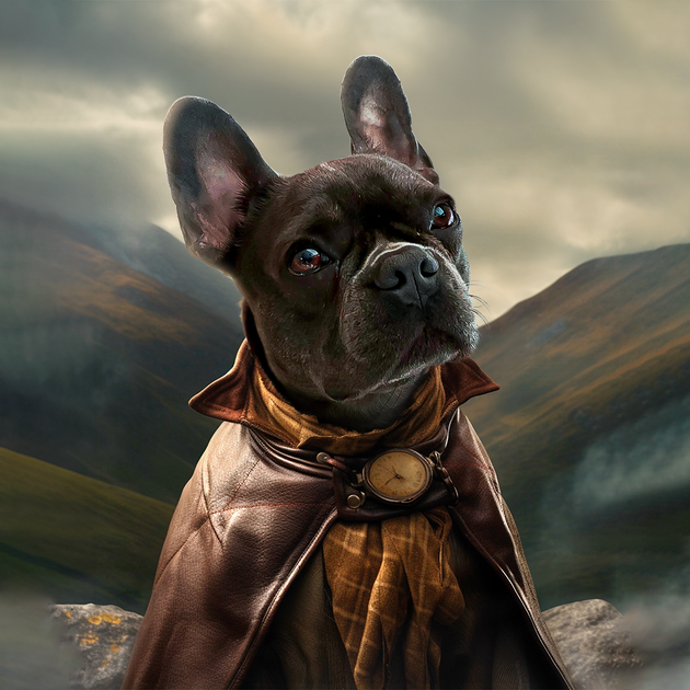 Highland Harmony: Custom Outlander-Inspired Pet Portrait - Transport Your Furry Companion to the Scottish Highlands!