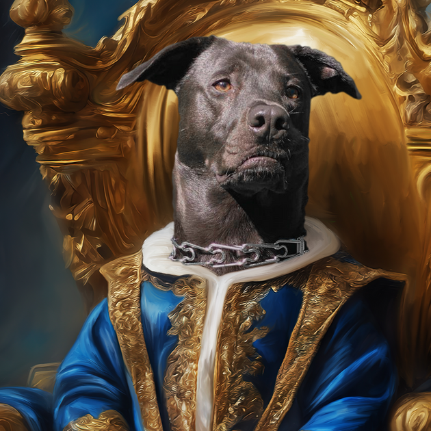 Canine Majesty: Custom Renaissance Dog Portrait - A Pawsome Tribute to Royal Grandeur!