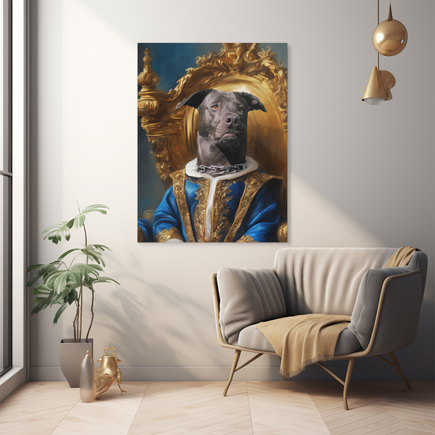 Canine Majesty: Custom Renaissance Dog Portrait - A Pawsome Tribute to Royal Grandeur!