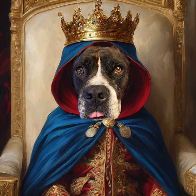 Regal Reign: Custom Prince on Throne Portrait - Majesty and Splendor Unveiled!