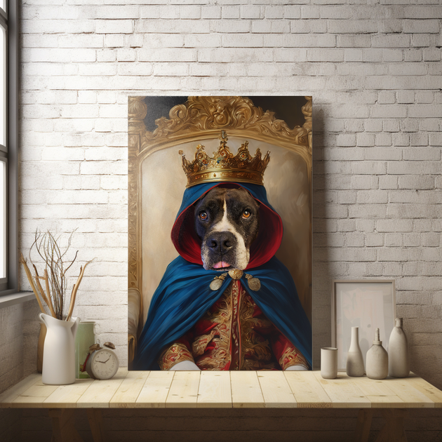 Regal Reign: Custom Prince on Throne Portrait - Majesty and Splendor Unveiled!