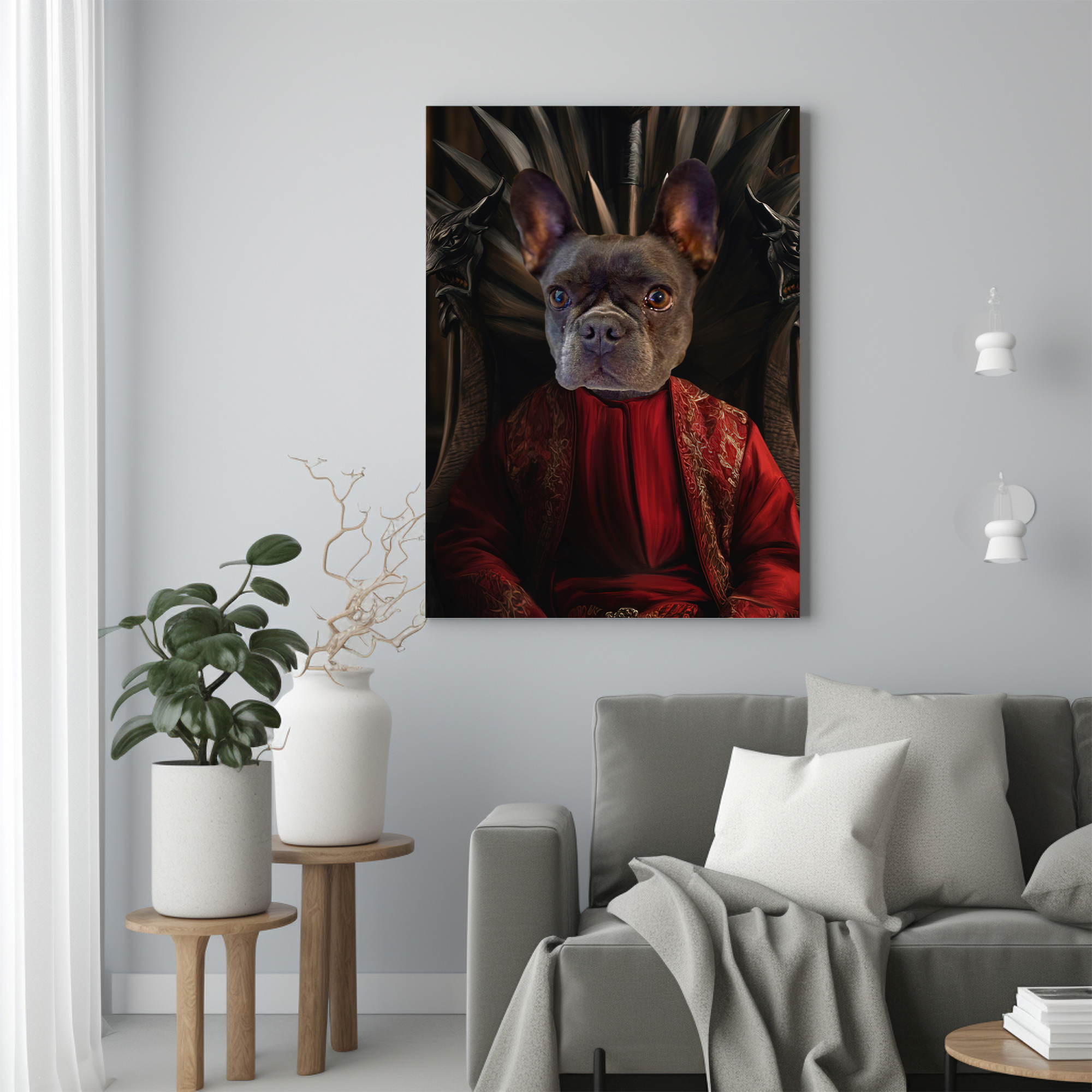 Thrones and Tails: Custom Game of Thrones Pet Portrait - Enter the Realm of Furry Thrones!