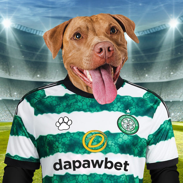 Celtic Canine Crest: Custom Pet Portraits in Glasgow Celtic Inspired Kit - Unleash Your Pet's Inner Champion!