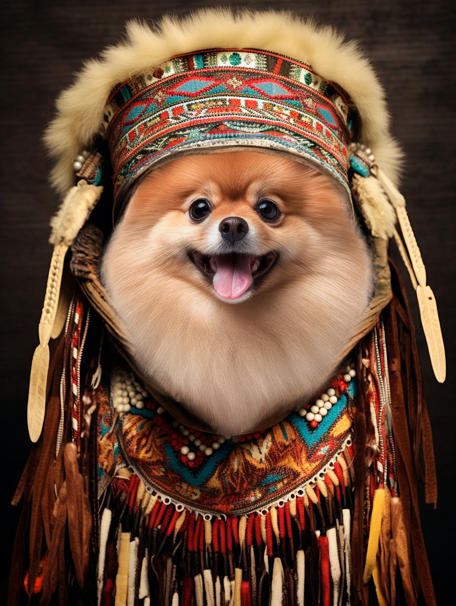 Divine Harmony: Custom Spiritual Leader Pet Portrait - Illuminate Your Pet's Inner Zen Master!