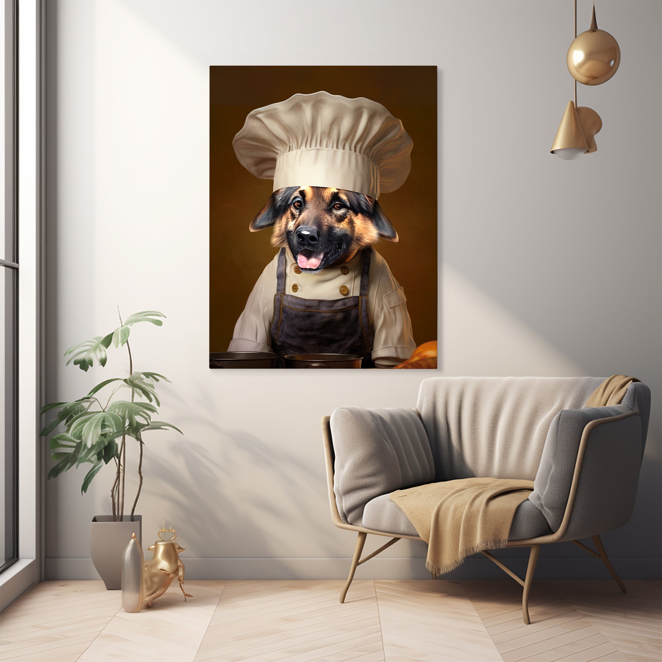 Culinary Zen: Custom Chef Baker Pet Portrait - Infuse Your Pet's Inner Zen Master with the Art of Baking!