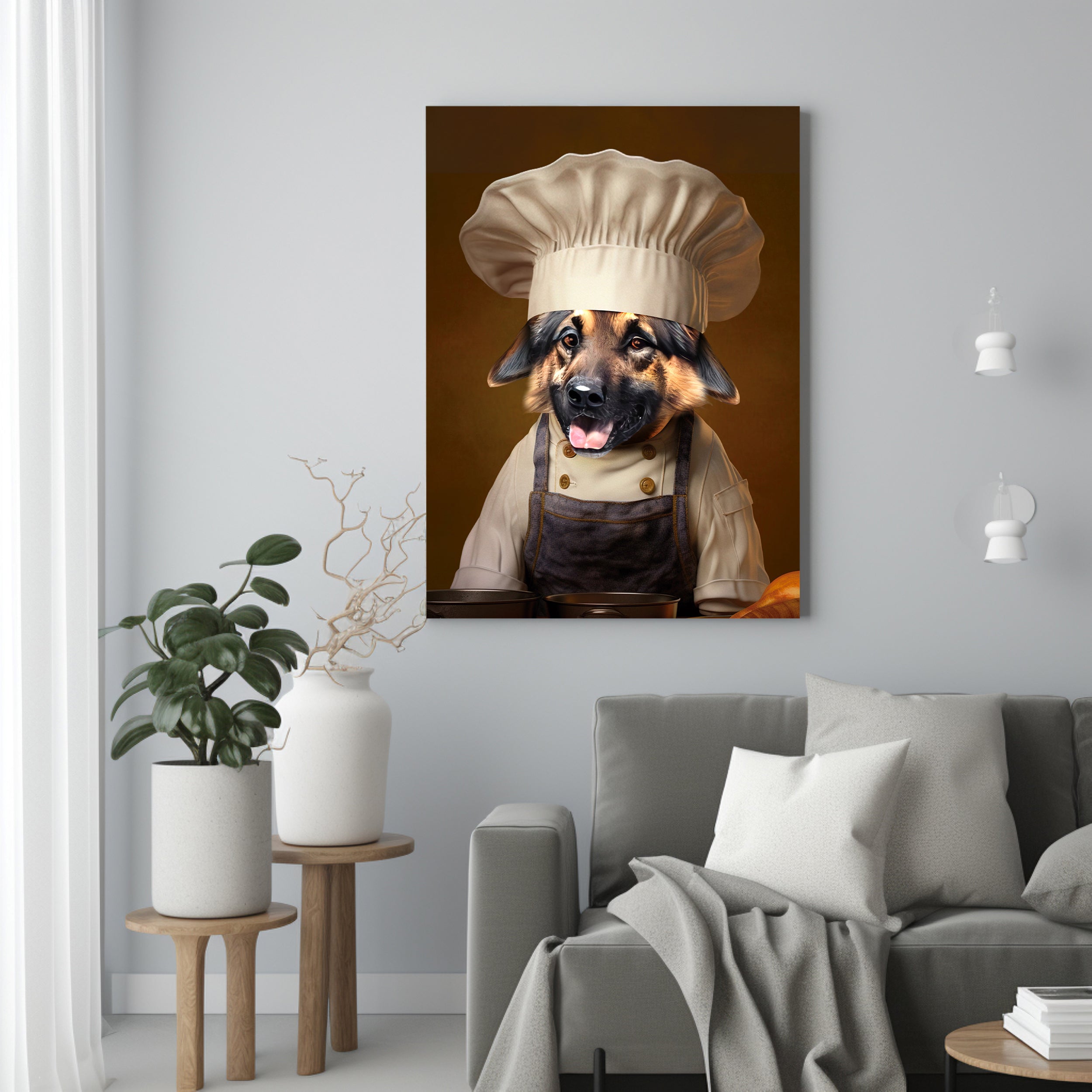 Culinary Zen: Custom Chef Baker Pet Portrait - Infuse Your Pet's Inner Zen Master with the Art of Baking!