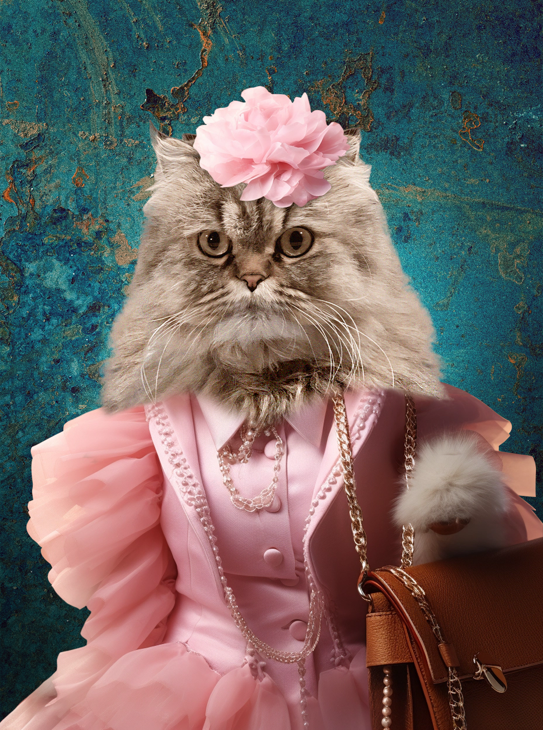 "Posh Paws"- Custom Chic Pet Portrait