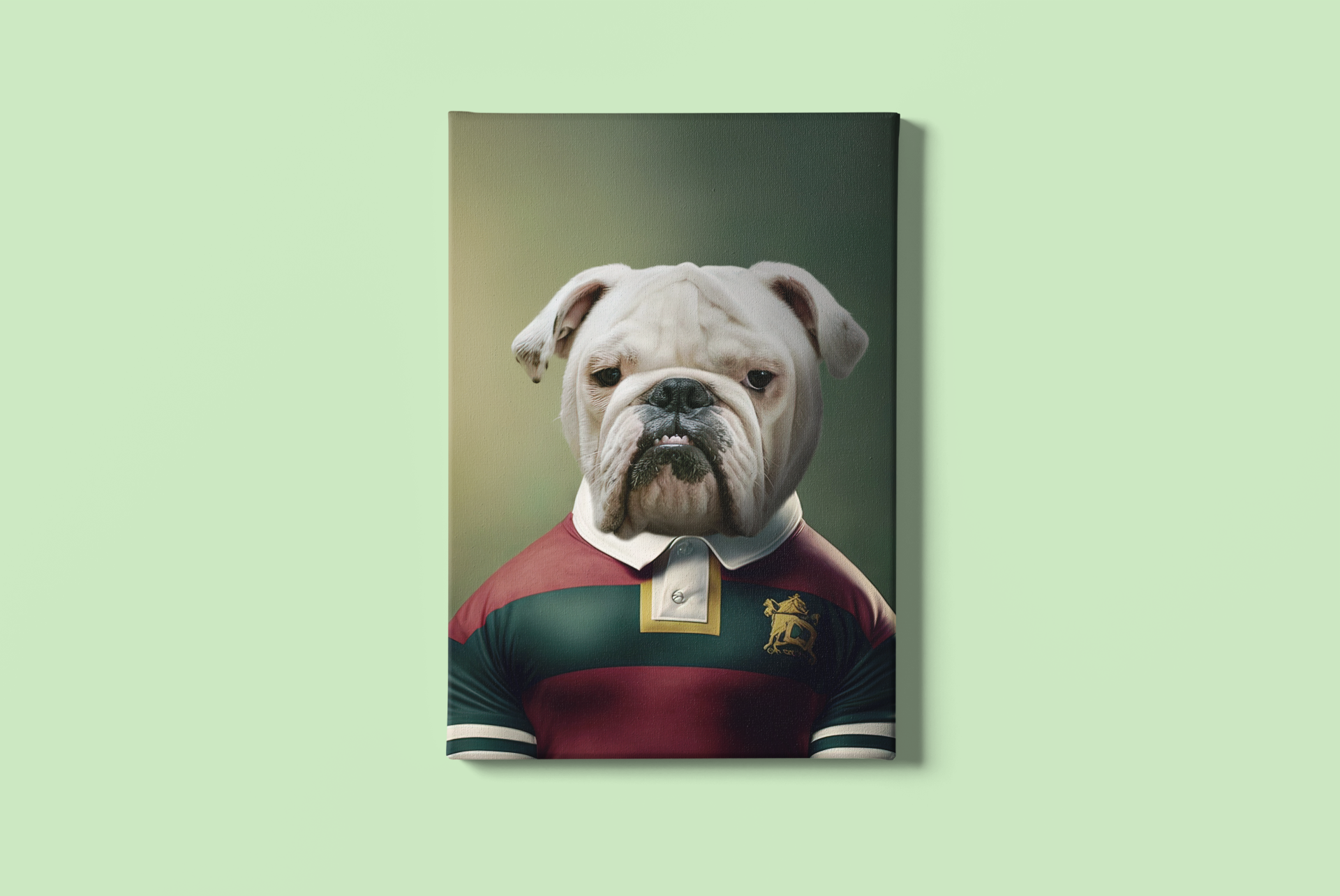 Scrum-tastic Pet: Custom Rugby Player Pet Portrait