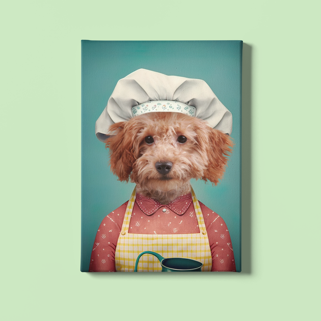Homely Hounds: Custom Housewife Pet Portrait