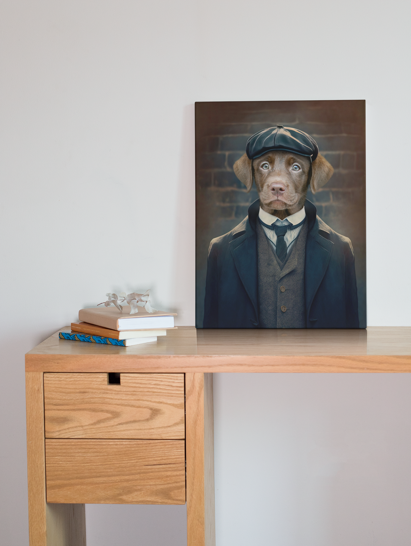 Retro Ruffians: Custom Pet Portrait in Peaky Blinders Style
