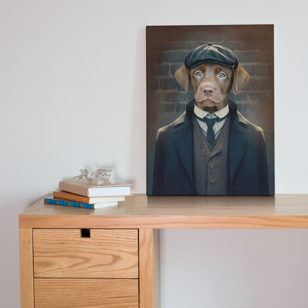 Retro Ruffians: Custom Pet Portrait in Peaky Blinders Style