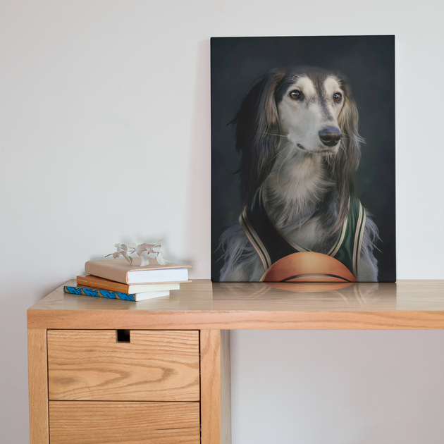 Slam Dunk Paws: Custom Basketball Player Pet Portrait