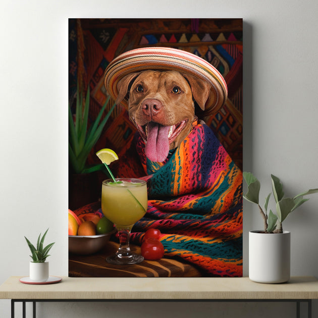Fiesta Furry: Custom Mexican Holiday Pet Portrait - Celebrate with Vibrant Pet Panache!