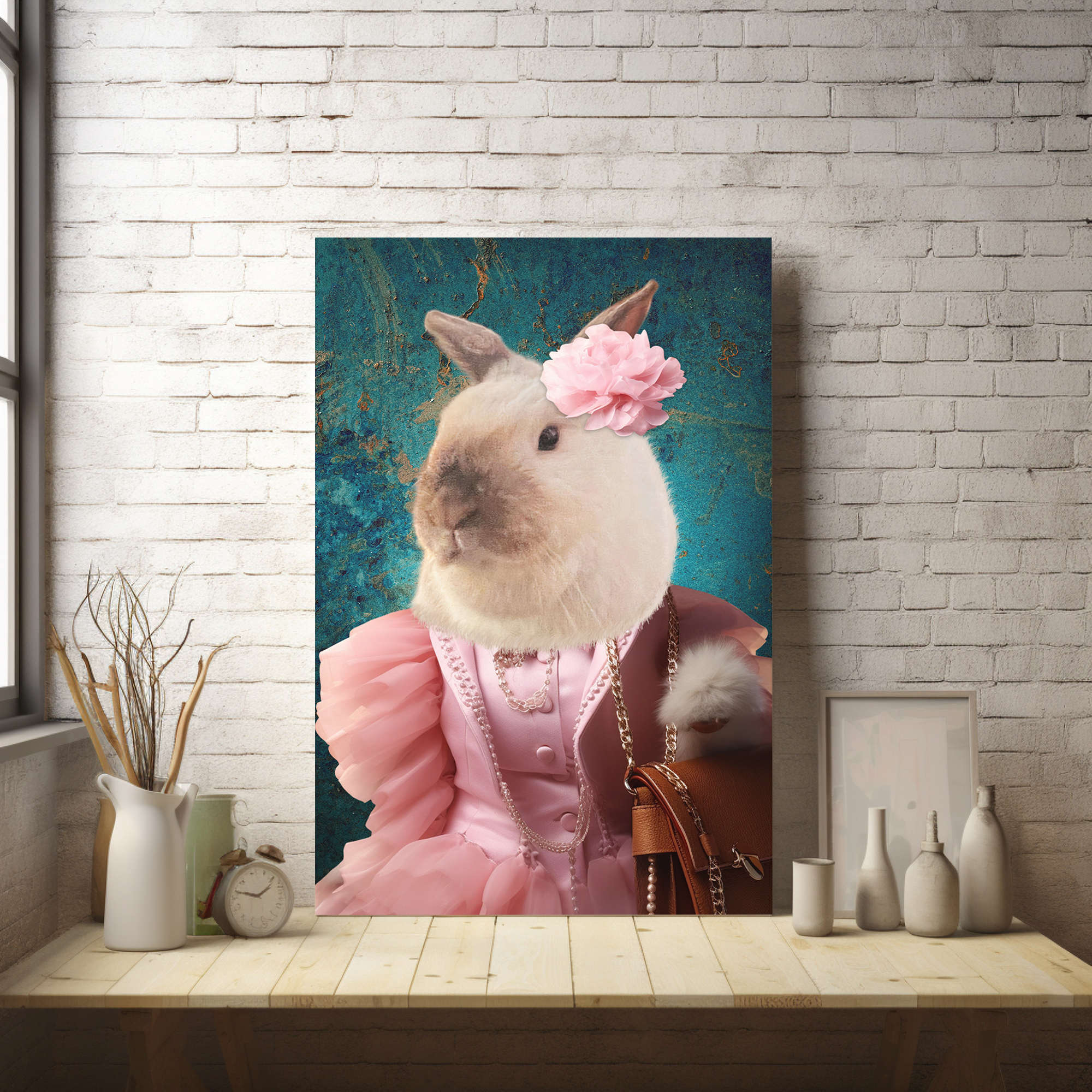 "Posh Paws"- Custom Chic Pet Portrait