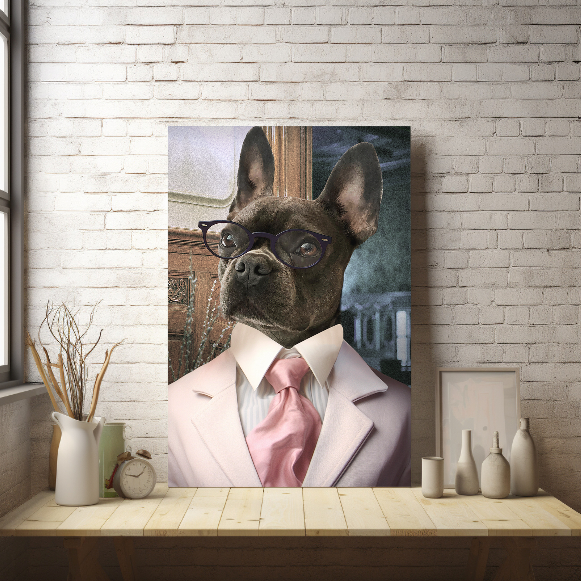 Rebel Rides: Custom Harley-Davidson Dog Portrait - Unleash the Biker Spirit in Your Pooch!
