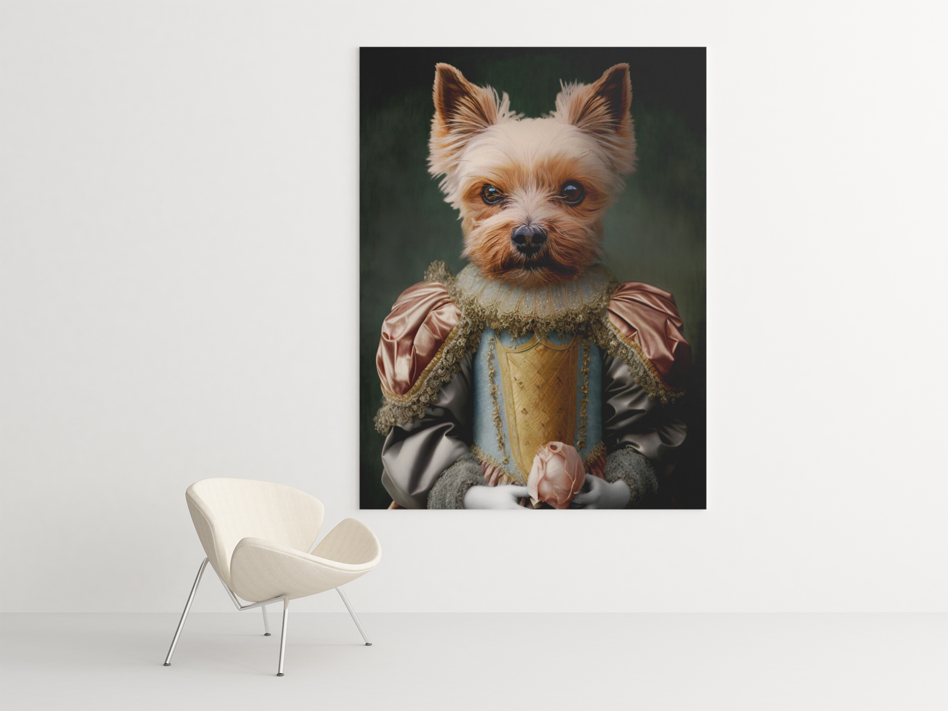 Royal Pet Elegance: Custom Princess Pet Portrait