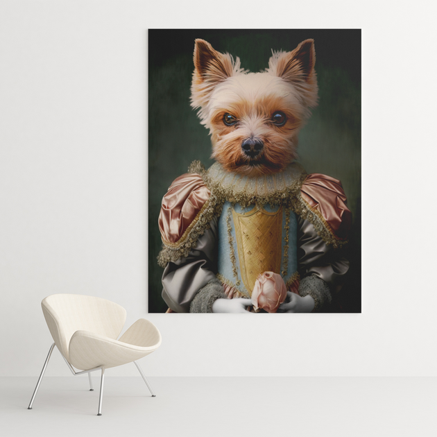 Royal Pet Elegance: Custom Princess Pet Portrait