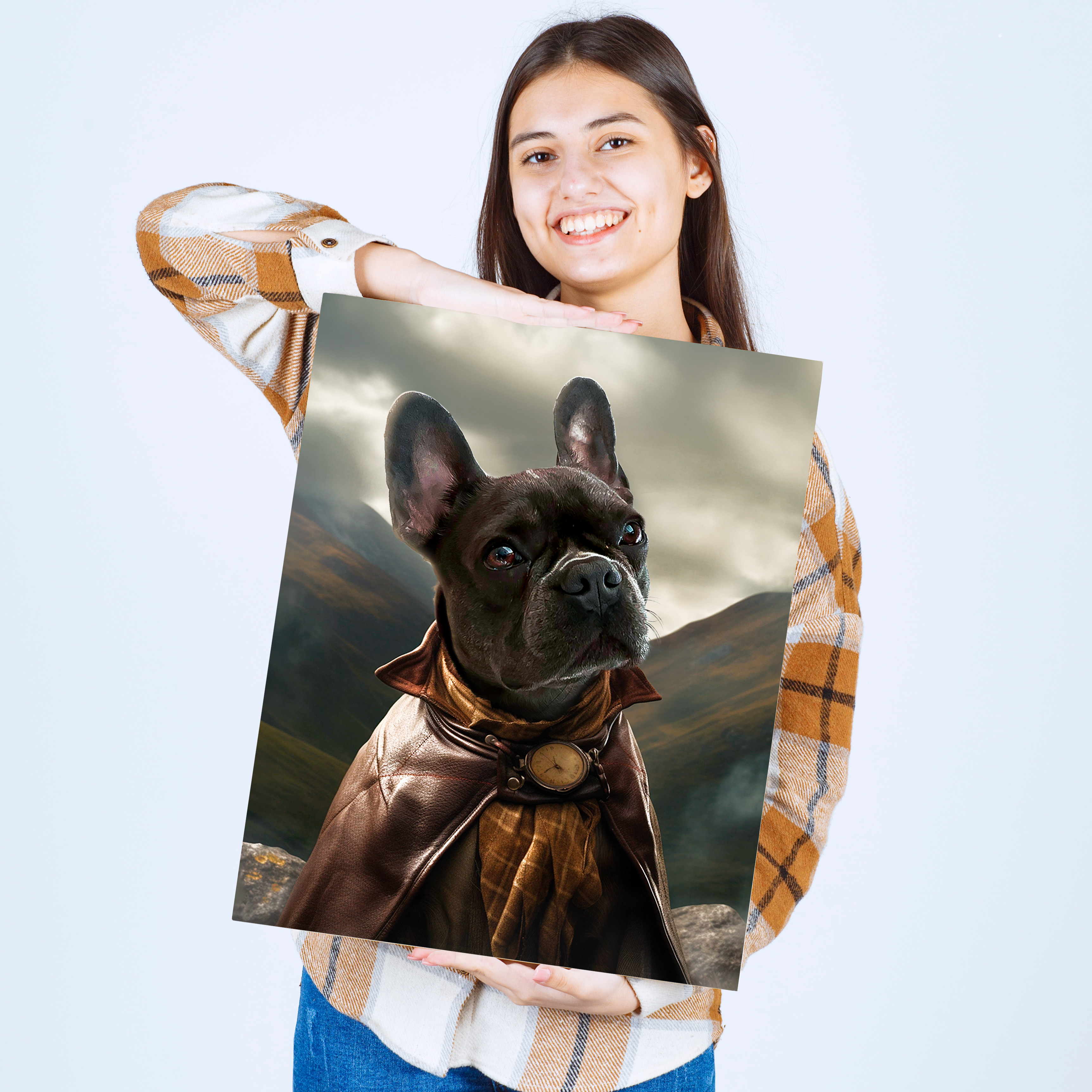 Highland Harmony: Custom Outlander-Inspired Pet Portrait - Transport Your Furry Companion to the Scottish Highlands!