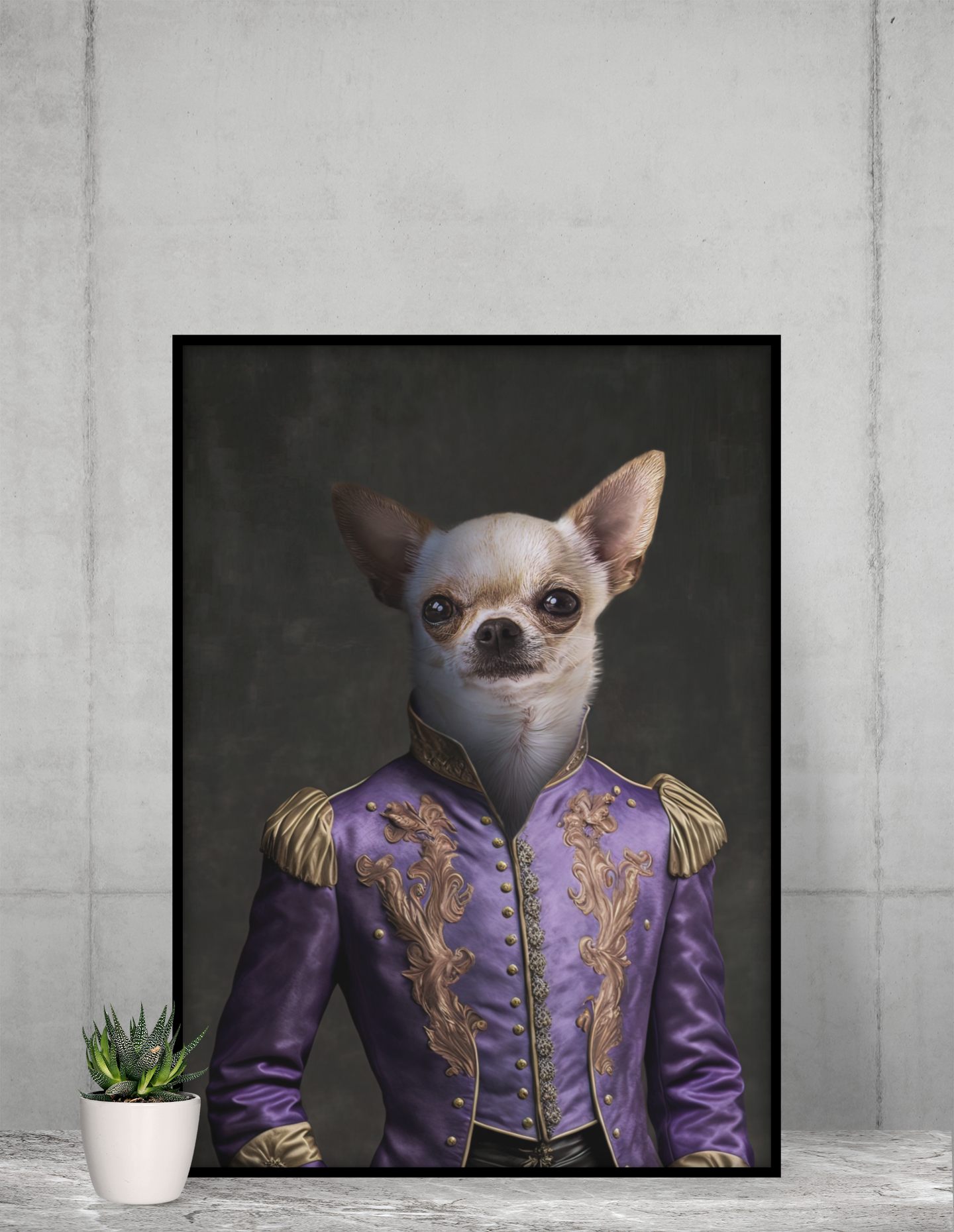 Majestic Paws: Custom Pet Prince Portrait