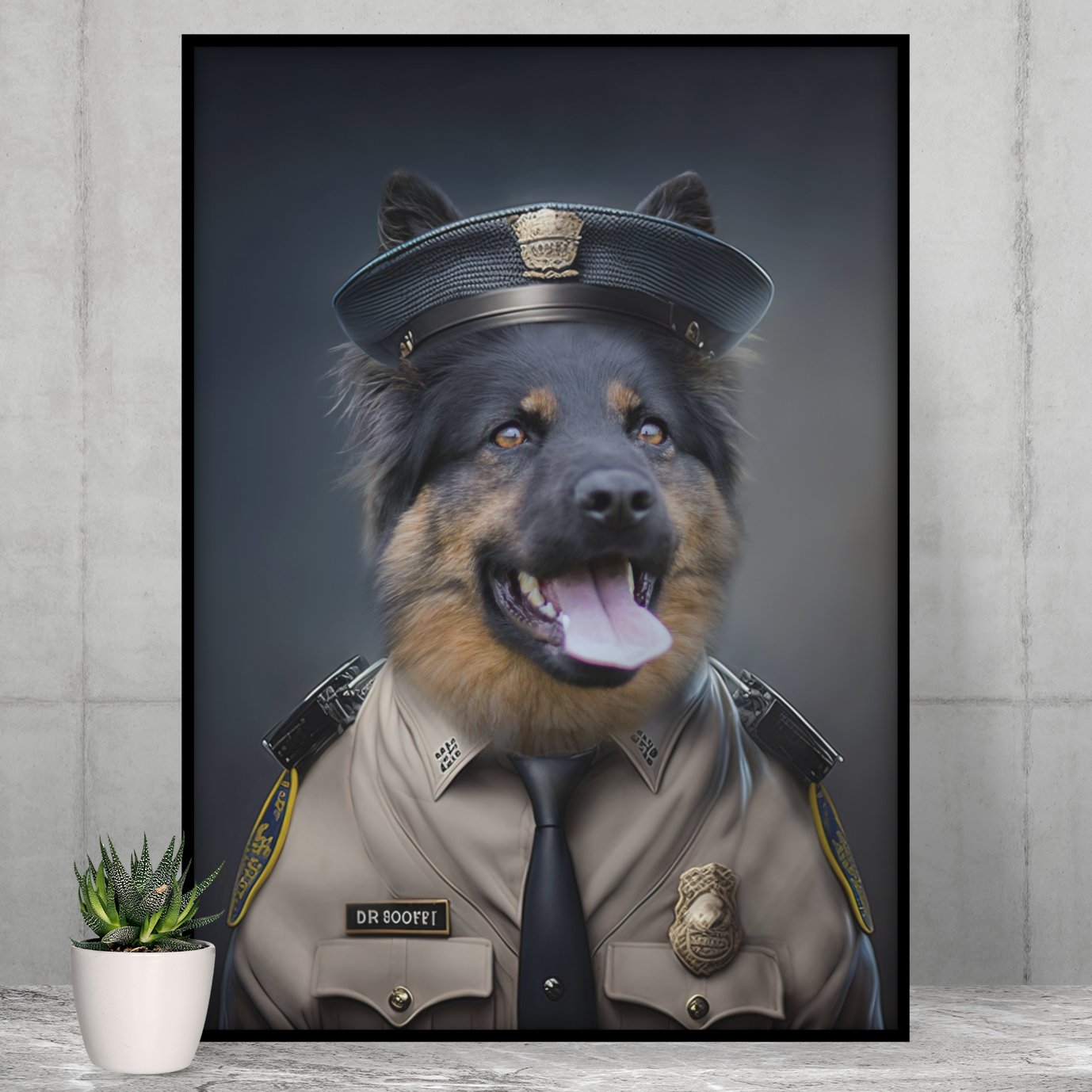 Paw-trol Duty: Custom USA Highway Patrol Pet Portrait