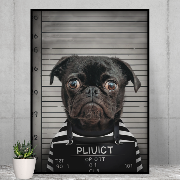 Mugshot Mischief : Custom Police Pet Portrait