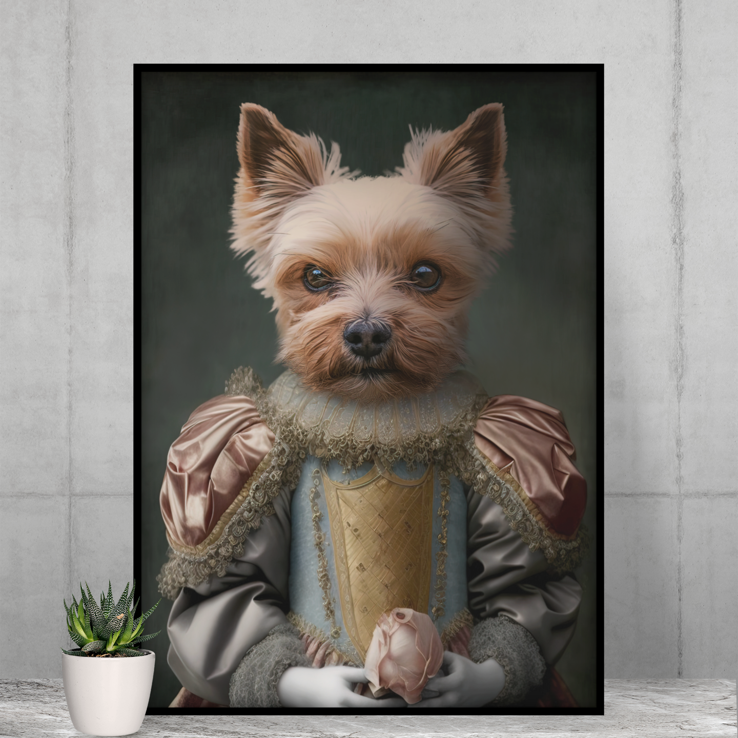 Royal Pet Elegance: Custom Princess Pet Portrait