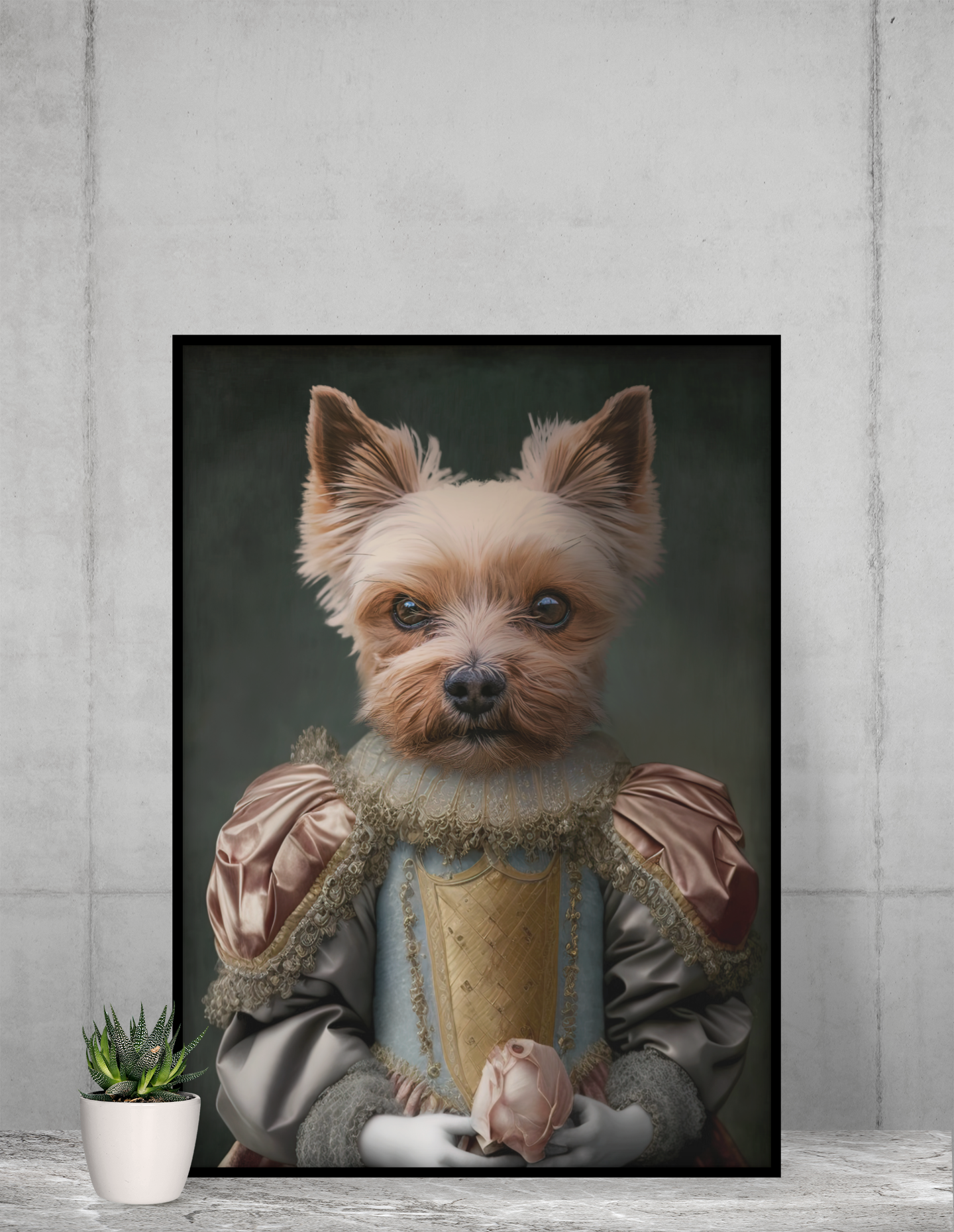 Royal Pet Elegance: Custom Princess Pet Portrait