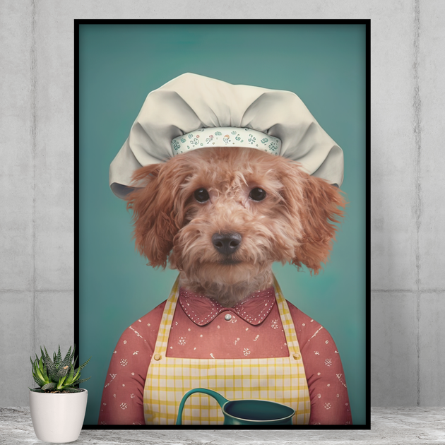 Homely Hounds: Custom Housewife Pet Portrait