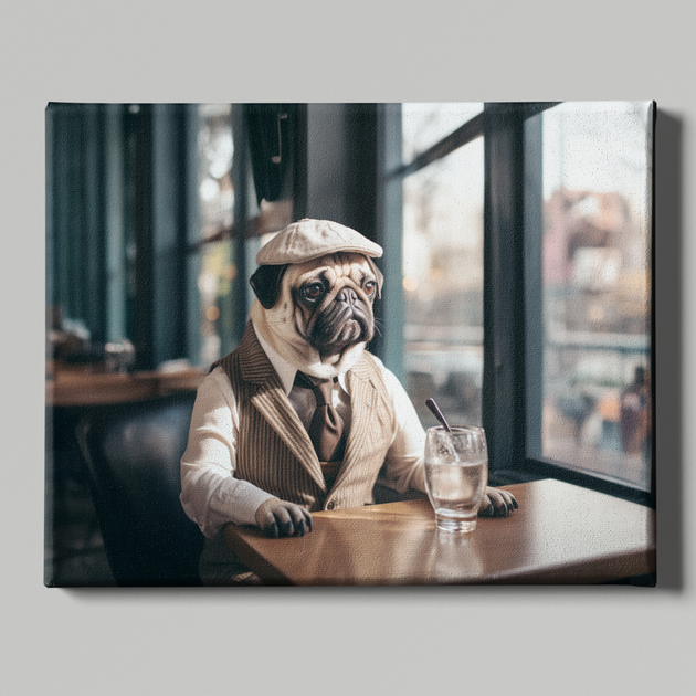 Paws & Pints: Custom Dog Portrait at The Dog's Bollocks - Cheers to Furry Pub Pals!