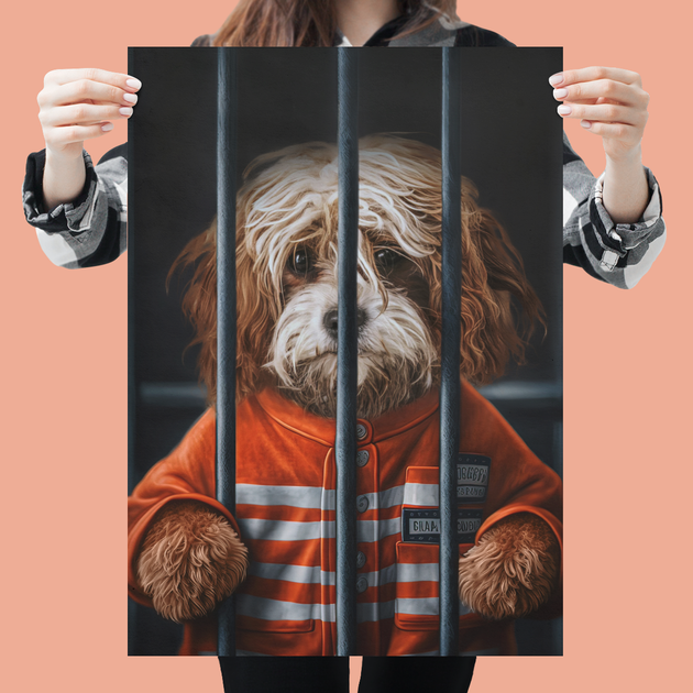 Rogue Rascals: Custom Jail Inmate Pet Portrait