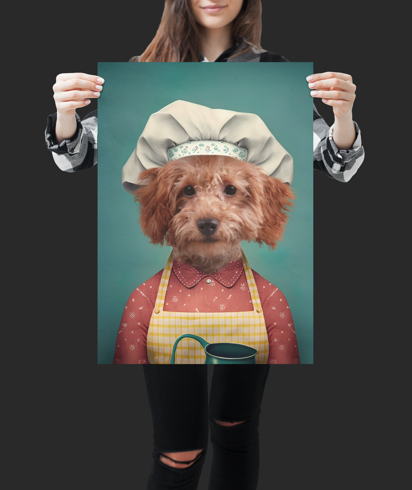 Homely Hounds: Custom Housewife Pet Portrait