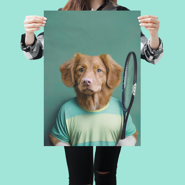 Game, Set, Purr-fect: Custom Pet Print Tennis Player
