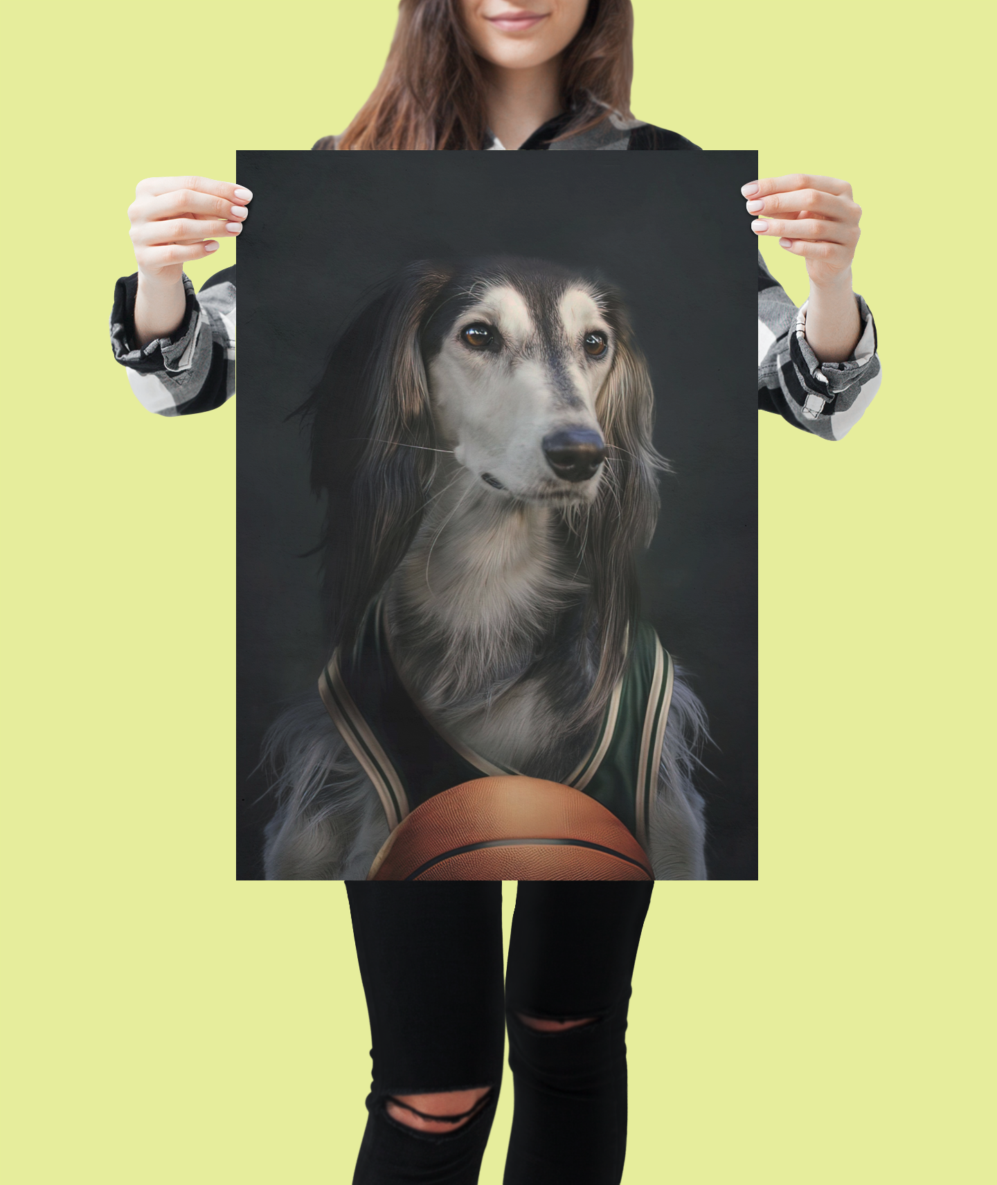 Slam Dunk Paws: Custom Basketball Player Pet Portrait