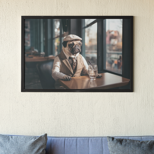 Paws & Pints: Custom Dog Portrait at The Dog's Bollocks - Cheers to Furry Pub Pals!