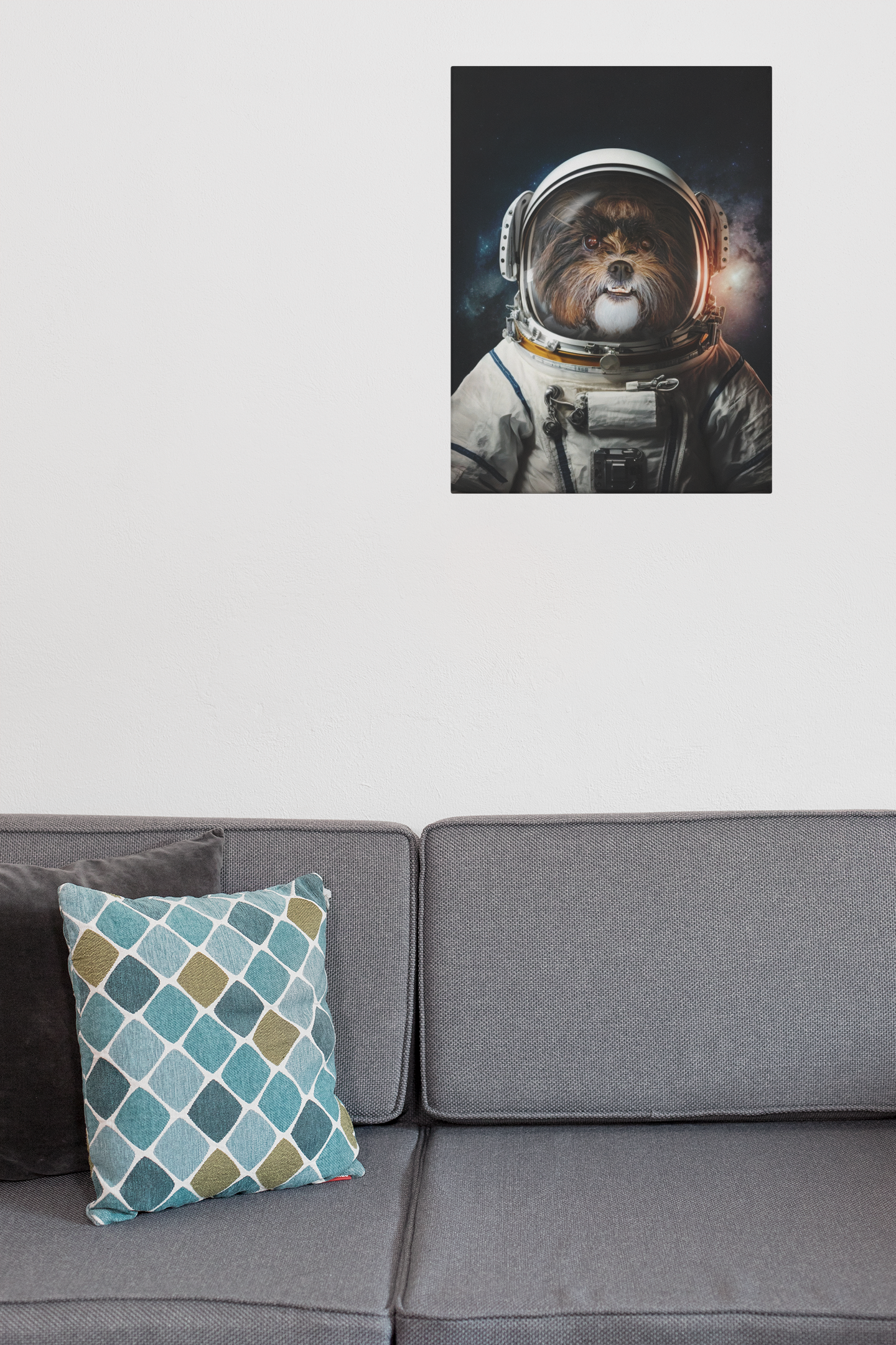 Cosmic Companions: Custom Astronaut Pet Portrait in Space